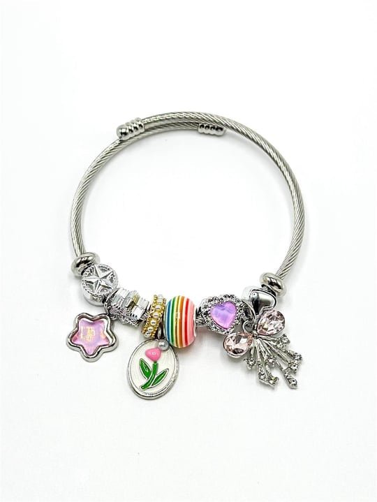 Renkli Charm Detaylı Pandora Bileklik - Bilen Jewelry