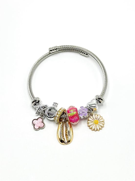 Renkli Charm Detaylı Pandora Bileklik - Bilen Jewelry