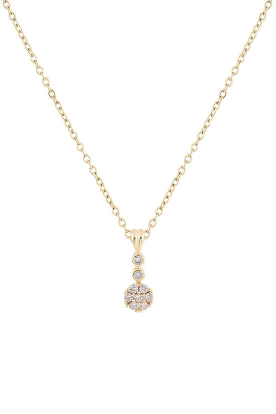 Yuvarlak Mentor Gold Zirkon Kolye - Bilen Jewelry