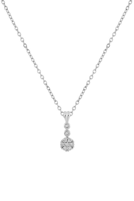 Yuvarlak Mentor Silver Zirkon Kolye - Bilen Jewelry